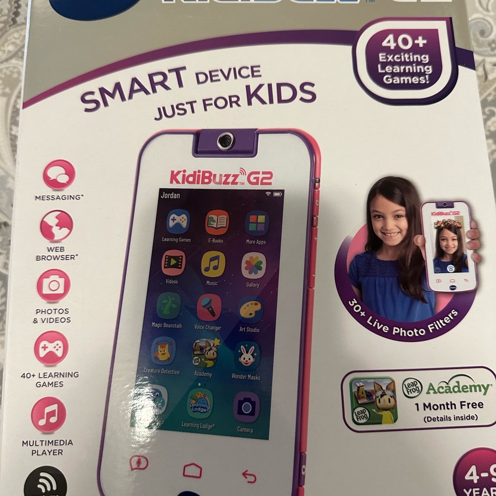 VTech KidiBuzz G2 Smart Device for Kids - Pink